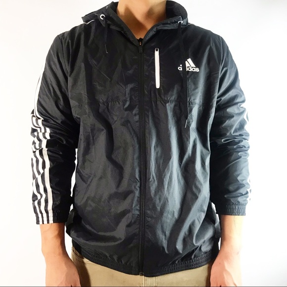 adidas Other - {ADIDAS} Black & White Windbreaker Jacket XL